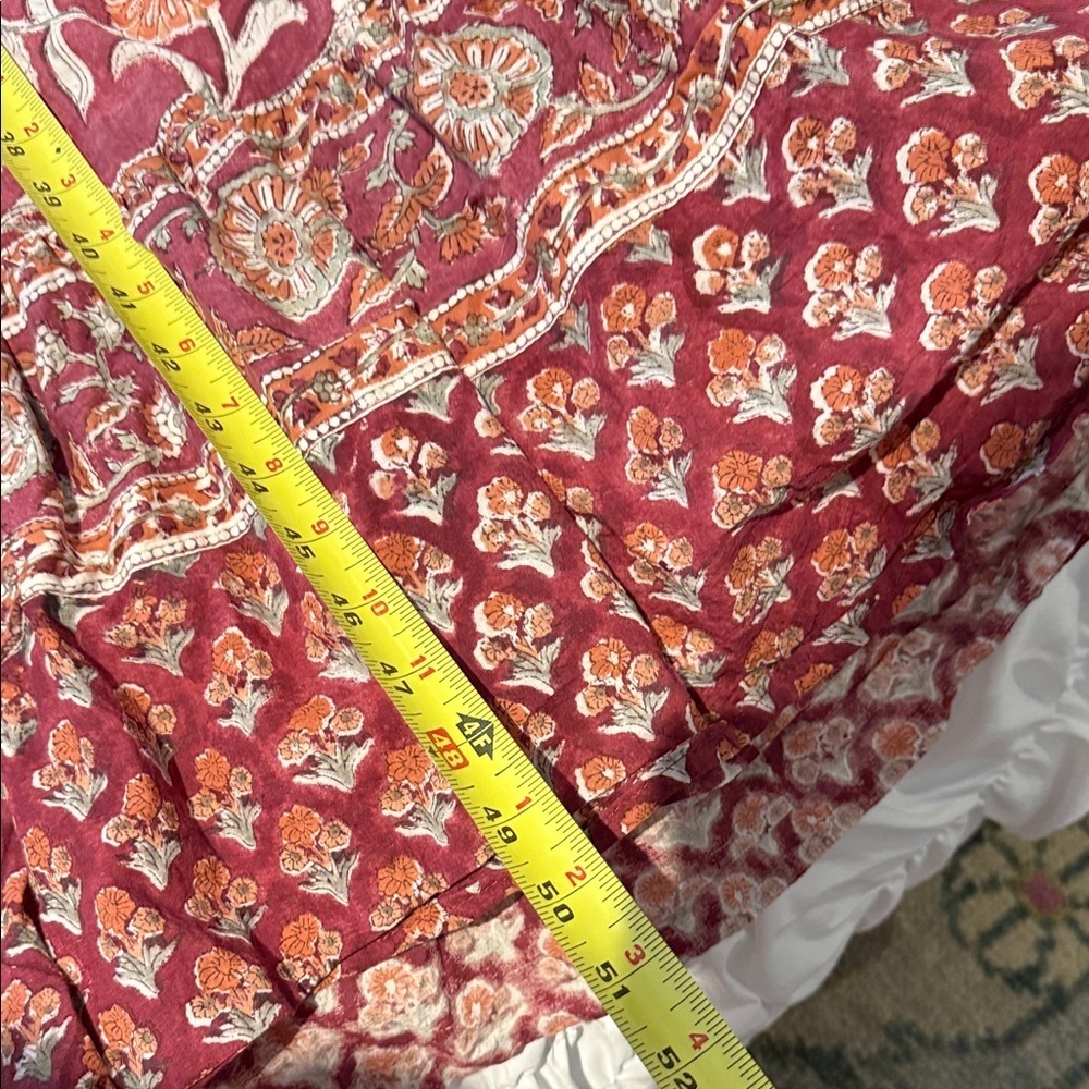 Bohemian Fox & Hen Boutique Burgundy Floral Long Sleeve Dress XL - Picture 10 of 11
